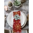 thumbnail image 2 of Christmas Yellow Snowflake Cloth Napkins Set of 8 Reusable Dinner Napkins, Winter Xmas Classic Red Cocktail Napkin Washable Table Napkins for Wedding/Holiday Party/Baby Shower 20"x20", 2 of 7