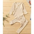 thumbnail image 4 of Gender Neutral Baby Girls Boys Ribbed Bodysuit with Pants, 4 of 7