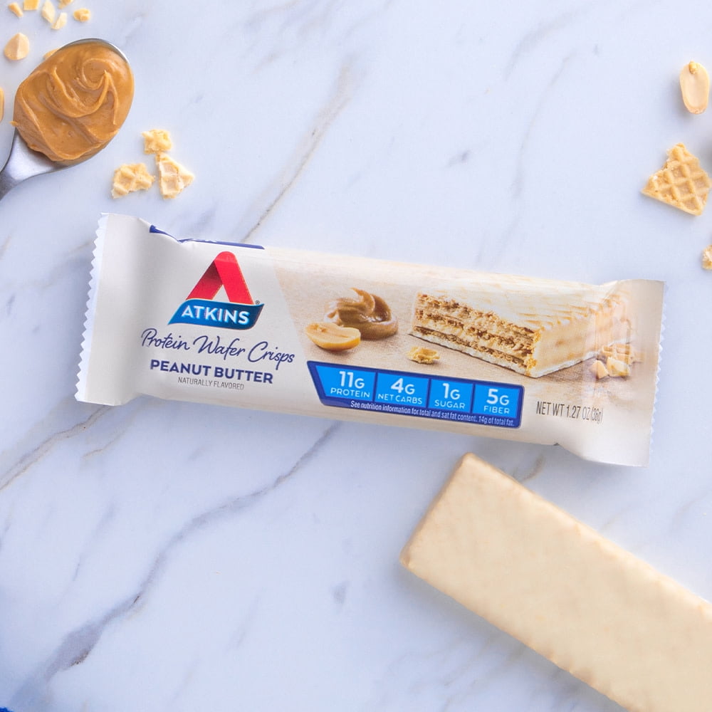 Buy Atkins Protein Wafer Crisps, Peanut Butter, Keto Friendly, 5 Count