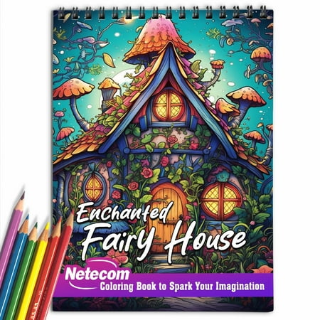 MOTAVYN Autumn Charm Coloring Book for Adults Spiral Bound Soft Cover