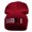 Maroon, variant on Barber Embroidered 12 Inch Long Knitted Beanie - Maroon OSFM