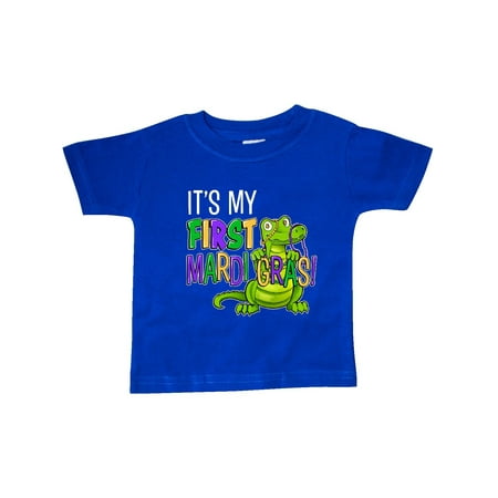 

Inktastic My 1st Mardi Gras Cute Alligator with Beads Gift Baby Boy or Baby Girl T-Shirt