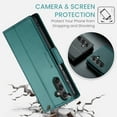 thumbnail image 7 of Wallet Case for Samsung Galaxy A16 5G, RFID Blocking Magnetic Clasp Shockproof Cover, Premium PU Leather Flip Case with Credit Card Holder Kickstand for Samsung Galaxy A16 5G, Green, 7 of 7