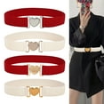 thumbnail image 1 of Cinturón fino para mujer | Cintura Estrecha Elástica Decorativa | Accesorio de moda versátil estilo hebilla | Rojo o Blanco | 68x3.8cm | Diseño de lona cómoda | 1 paquete, 1 of 6