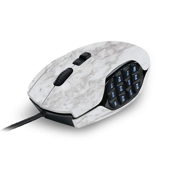 MightySkins Skin Compatible with Logitech G600 MMO Gaming Mouse - Frost Marble | Protective, Durable, and Unique Vinyl Decal wrap Cover | Easy to Apply, Remove, and Change Styles | Made in The USA