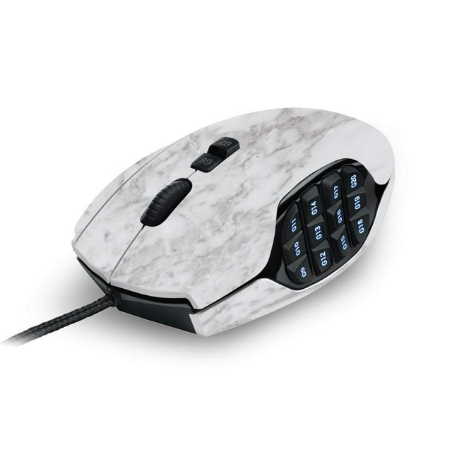 MightySkins Skin Compatible with Logitech G600 MMO Gaming Mouse - Frost Marble | Protective, Durable, and Unique Vinyl Decal wrap Cover | Easy to Apply, Remove, and Change Styles | Made in The USA