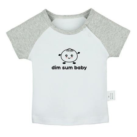 

Dim Sum Baby Adorable Dimsum Bao Dumpling Funny T shirt For Baby Newborn Babies T-shirts Infant Tops 0-24M Kids Graphic Tees Clothing (Short Gray Raglan T-shirt 18-24 Months)