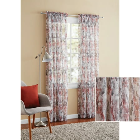 Mainstays Marjorie Sheer Voile Curtain Panel Walmart Com