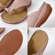 thumbnail image 4 of Zapatillas de cuña informales de tacón medio con flores y punta redonda de verano de talla grande para mujer Wmkox8yii  ytu3631, 4 of 6