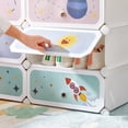 thumbnail image 4 of SONGMICS Estantería Modular Infantil de 6 Cubos, Zapatero Infantil, 43 x 31 x 105 cm, Armario Modular, para Ropa, Juguetes, Blanco, 4 of 5
