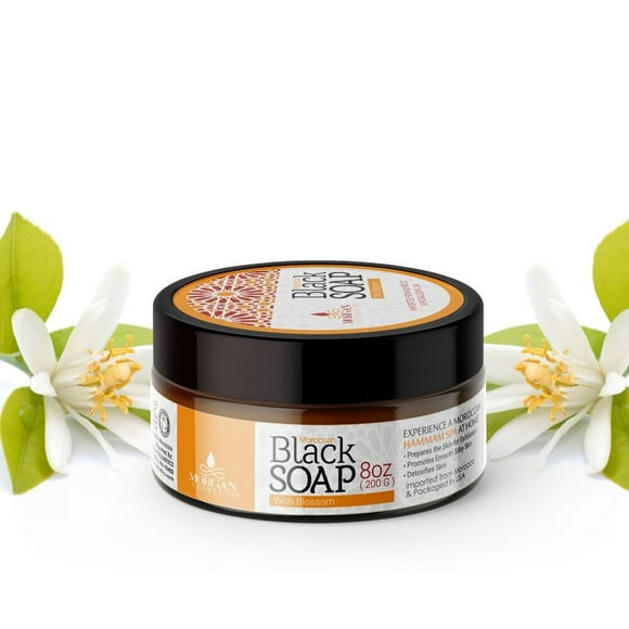 Moroccan Black Soap with Orange Blossom 200 gr