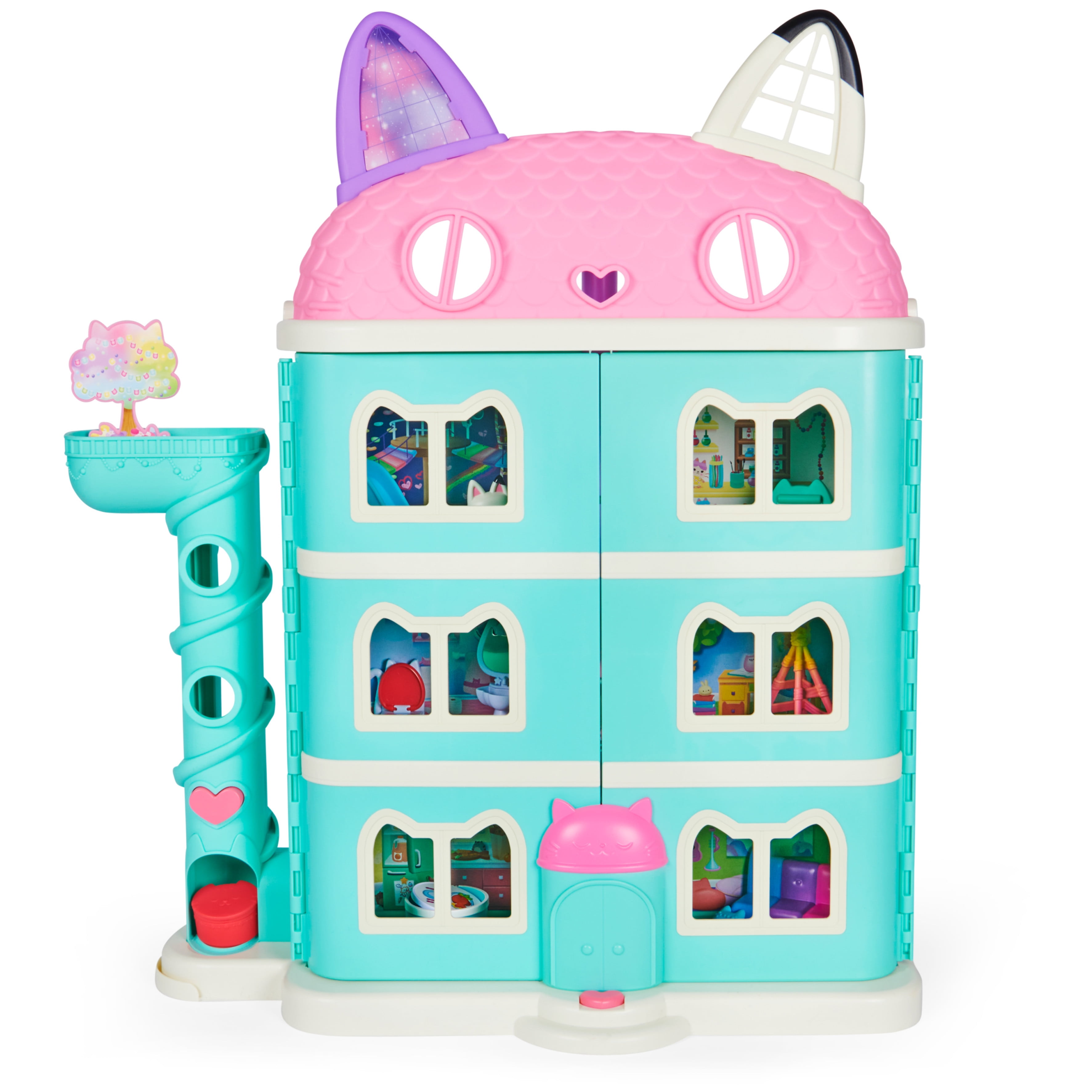 Gabby's Dollhouse, Purrfect Dollhouse 2-Foot Tall Playset with Sounds, 15 Pieces - 3