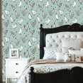 thumbnail image 5 of Boho Peel and Stick Wallpaper Chickens Mint Green Polka Dots farmhouse Wall Mural 23.6in x 9.8ft Self Adhesive Removable Wall Paper Renter Friendly Wallpaper for Bedroom Kitchen Farm, 5 of 8