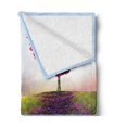 thumbnail image 2 of Nature Soft Flannel Fleece Throw Blanket, Heart Shaped Trees in 4 Seasons of Year Love and Adoration Themed Illustration, Cozy Plush for Indoor and Outdoor Use, 50" x 70", Multicolor, by Ambesonne, 2 of 5