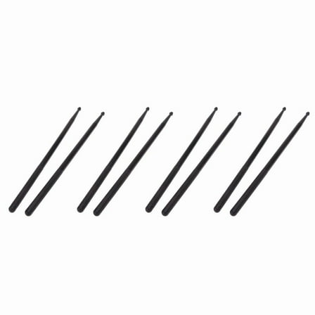 4 Pair of 5A Drumsticks Nylon Stick for Drum Set Professional Black