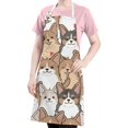 thumbnail image 5 of Corgi Crowd Apron-Garden Aprons for Women with Pockets-Cotton Linen Waterproof Kitchen Cooking Gardening Aprons Adjustable for Kitchen,Cooking,BBQ and Salon 33x27 Inch, 5 of 7