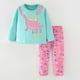 thumbnail image 2 of Odeerbi 3-8 Años Niñas Algodón Pijama Juegos Imprimir Long Johns Pijamas Niños Otoño Invierno Manga Larga Camiseta Pantalones Set, 2 of 6