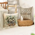 thumbnail image 5 of Bless Our Home Farmhouse Eucalyptus Leaves Throw Pillow Covers, 18 x 18 Inch Truck Home Sweet Home Cushion Case Decorations Set of 4, 5 of 6