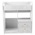 thumbnail image 6 of Raindrops  Wall-mounted Storage Rack Bathroom Decor Organizer over Toilet Shelf Shelves White, 6 of 7