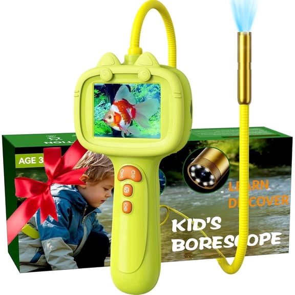 Kids Borescope Camera with Light,STEM Science Educational Toy for 4 5 6 7 8 9 10 12 Years Old Boys & Girls | Birthday Gift for Outdoor Adventures & Nature Discovery (Not SD Card)