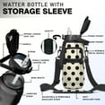 thumbnail image 2 of Black and White Dots 64 Oz Water Bottle with Measurements - BPA Free Leakproof Sport Large Plastic Water Bottle with Straw Strap & Insulated Neoprene Holder Carrier Bag Great Gift for Women Men, 2 of 7