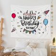thumbnail image 5 of Fondo de cumpleaños estilo de tela foto red tapiz rojo dibujos animados para niños dormitorio de bebé decoración colgante de tela, 5 of 5