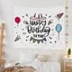 thumbnail image 5 of Fondo de cumpleaños estilo de tela foto red tapiz rojo dibujos animados para niños dormitorio de bebé decoración colgante de tela, 5 of 5