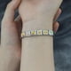 thumbnail image 3 of Hapiship 2024 Women Fashion Kiss Me Miss You Letter Charms Italian Links Fit 9mm Stainless Steel Bracelet Making Jewelry DJ1290, 3 of 5