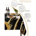thumbnail image 2 of Black Gold Marble Table Cloth, Modern Geometric Textured Waterproof Tablecloth for Square Tables, Reusable Washable Fabric Table Cover for Restaurant Kitchen Dining Tables 54"x54", 2 of 6