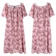 thumbnail image 4 of Monfince Women's Nightgowns Plus Size Short Sleeve Night Gown Sleepwear Dress Casual Print Sleepdress Nightdress, 4 of 7