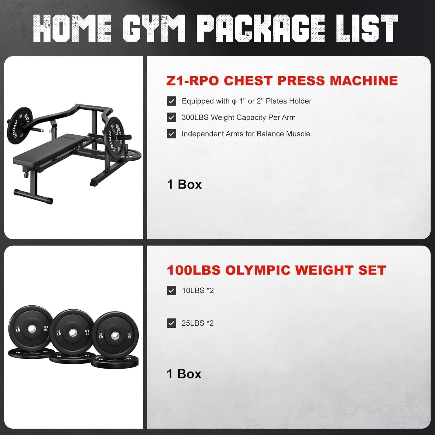MITONOS Chest Press Machine,Weight Bench Press Machine with Independent Converging Arms,Adjustable Flat Incline Bench Press for Chest,AB Workout Home Gym Equipment(BLACK)