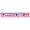 thumbnail image 2 of Pink Floral Patterned Happy Birthday Banner Background Decors for Birthday Party Photography Props Photo Backdrop Supplies Celebration Decorations Event Party Decor, 2 of 7