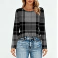 thumbnail image 4 of LTTVQM Womens Shirts Long Sleeve Color Block Casual Crewneck T Shirts Cute Tops Spring Fall Fashion Clothing Light Gray S, 4 of 5