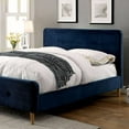 thumbnail image 2 of Padded Wooden Full size Bed, Blue, 2 of 2