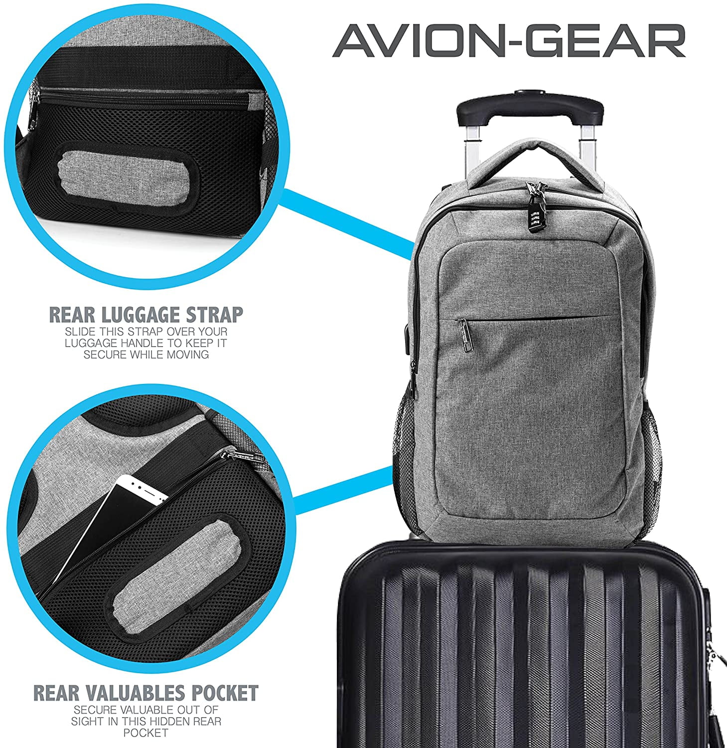backpack that slides over luggage handle