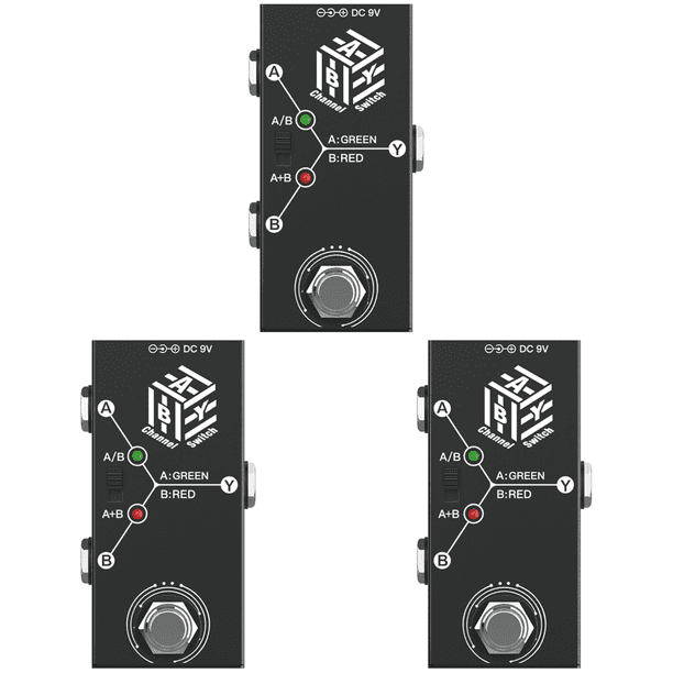 ABY Box-Selector línea carcasa Metal interruptor AB Mini Pedal guitarra antideslizante
