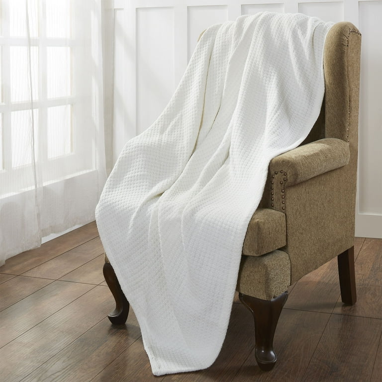 Modern Thread White Waffle Weave 100% Cotton Adult Thermal Blanket,  Full/Queen - Walmart.com