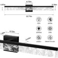 thumbnail image 2 of Black Bathroom Light Fixtures 32 inch Dimmable Metal Wall Sconce Fixtures Over Mirror LED Vanity Light Bar for Restroom Mirror 3000K Warm White Light, 2 of 8