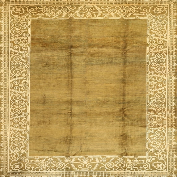 Ahgly Company Indoor Square Contemporary Sedona Brown Abstract Area Rugs, 4' Square