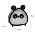 thumbnail image 2 of Reloj despertador analógico Mini Panda de 4 pulgadas para niños, sin tictac/lindo/bonito - Marcarons Green (Panda) JFHHH pequeña, 2 of 4