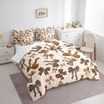 thumbnail image 3 of Homewish Kawaii Bowtie Twin Bedding Sets 7-Piece for Teens Female Adults,Leopard Zebra Print Bedding Comforter Set Microfiber,Black Brown Breathable Sheet Sets,Lightweight Room Decor,Reversible, 3 of 8