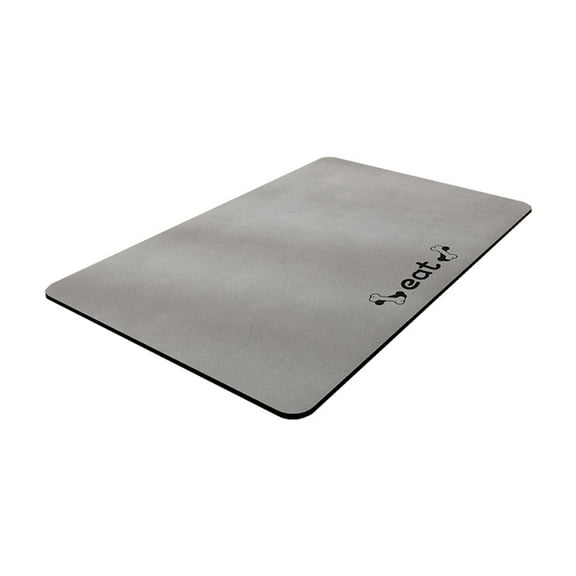 ADark Grey Large Light Gray Silicone Pet Feeding Mat Non Slip Absorbent For Cat Dog Bowls 16X20 Inch