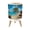Color 2, variant on Small Trash Can with Lid Beach Sea Nature Landscape Waves Sunset Sky Ocean 1.8 Gallon Dog Proof Trash Can Round Garbage Can Waste Bin Wastebasket for Bathroom Bedroom Living Room