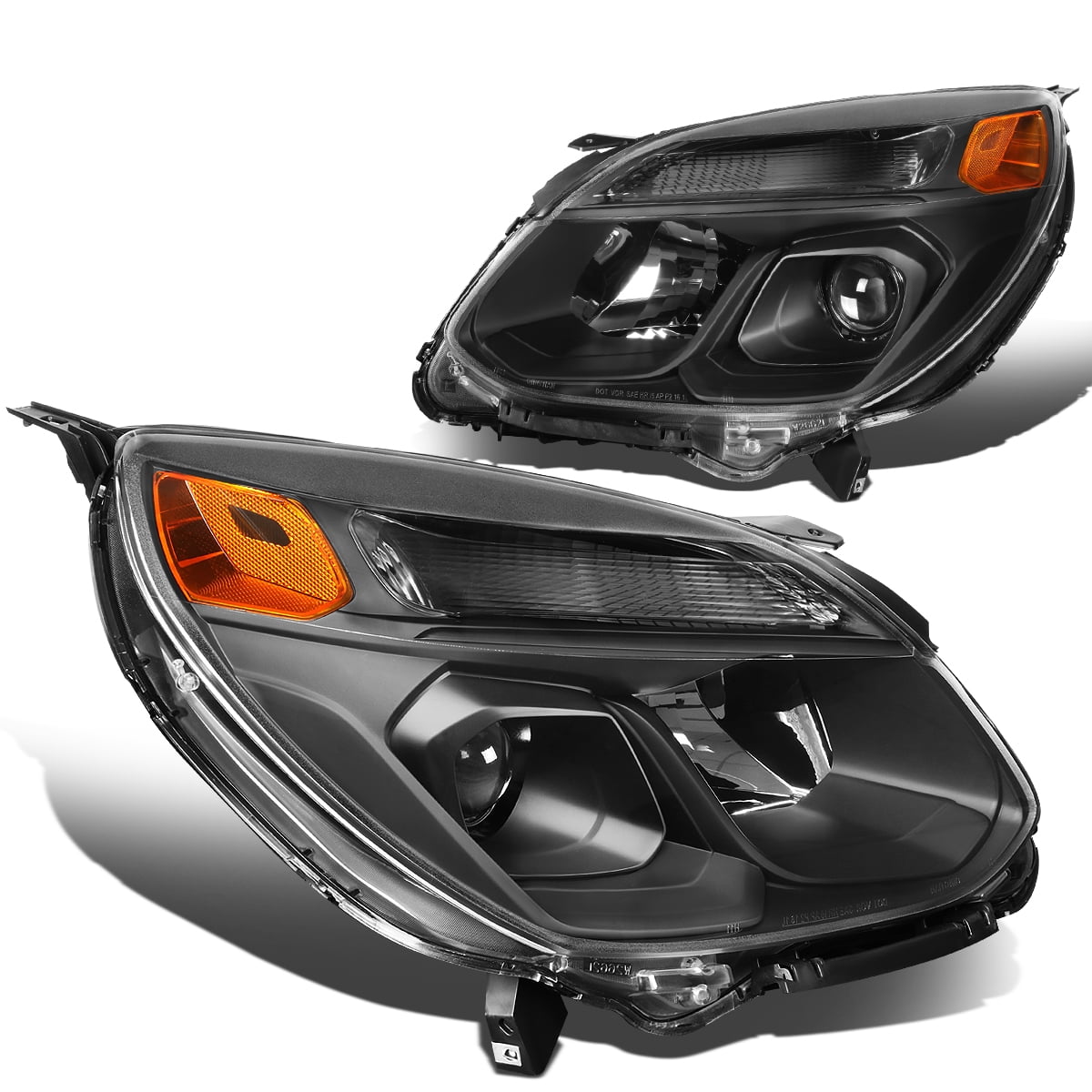 DNA MOTORING LED Halo Headlights For Freightliner Classic & More - Black, Dual Reflector, DRL & Turn Signal 1 thumbnail image