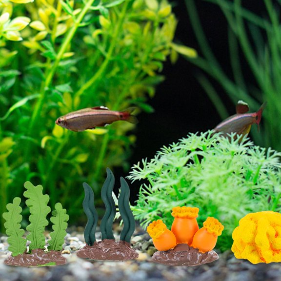 HEANUJJ 8-Piece Resin Artificial Coral Aquarium Decorations for Fish Tanks, Realistic Underwater Ornaments