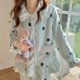 thumbnail image 2 of Pijamas de vellón coral para mujer, pijamas de franela con forro polar grueso para otoño e invierno, ropa de casa de estilo princesa dulce y linda para mujer, 2 of 6