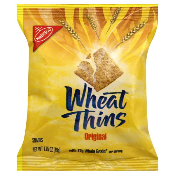 Nabisco Wheat Thins Crackers, Original, 1.75 oz Bag, 72/Carton