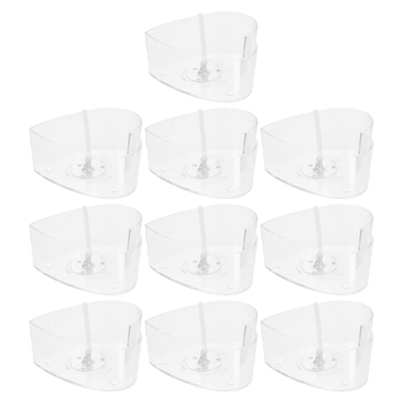 MLINS 10 Pack Transparent Heart Shaped Tea Light Candle Holders for DIY Projects and Wedding Decorations