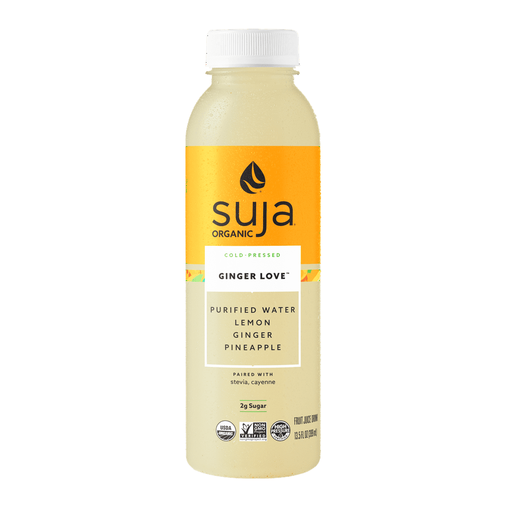 Suja Organic Ginger Love Cold Pressed Juice with Pineapple, 13.5 Fl Oz