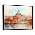 thumbnail image 3 of Designart "Historic Serenity of Vatican City I" Oversized Cityscapes Framed Wall Art - Industrial Blue Rome Living Room Framed Canvas Art, 3 of 7